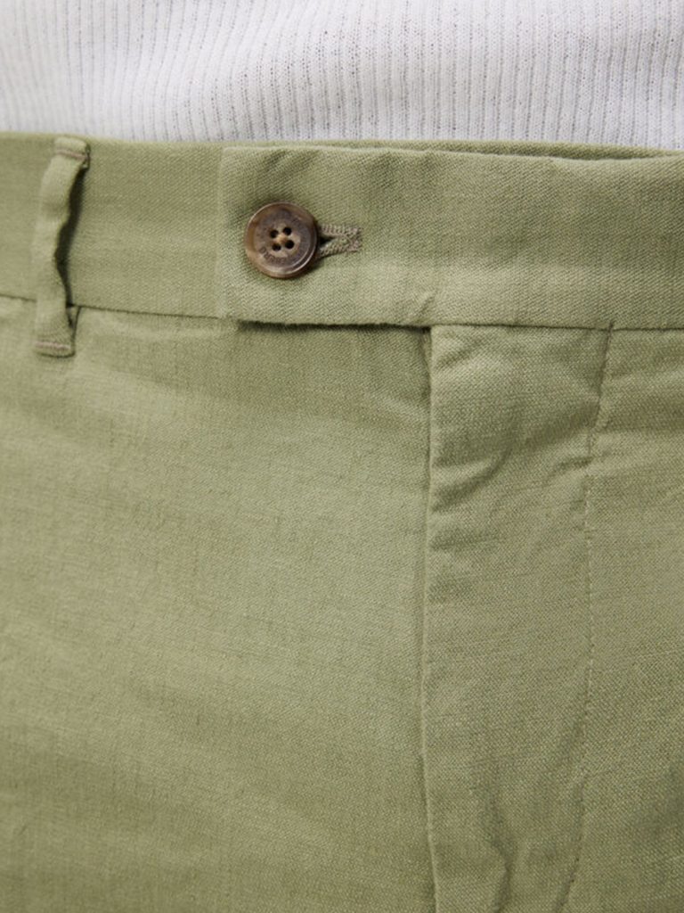 A1644-Lois-4-Way-Stretch-Trouser-J-Lindeberg-Olivine-Close-Up-Waistline-Front
