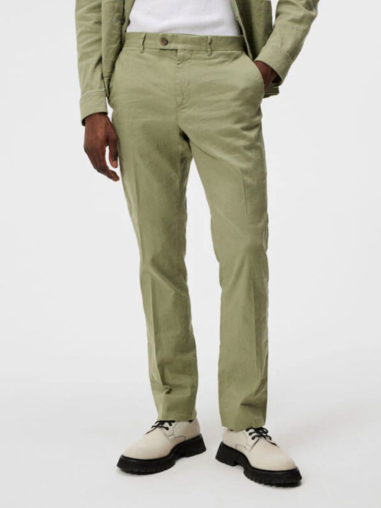 A1644-Lois-4-Way-Stretch-Trouser-J-Lindeberg-Olivine-Front