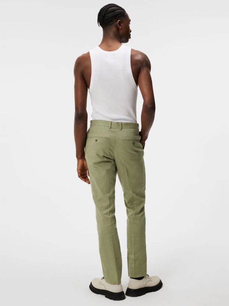 A1644-Lois-4-Way-Stretch-Trouser-J-Lindeberg-Olivine-Full-Body-Back