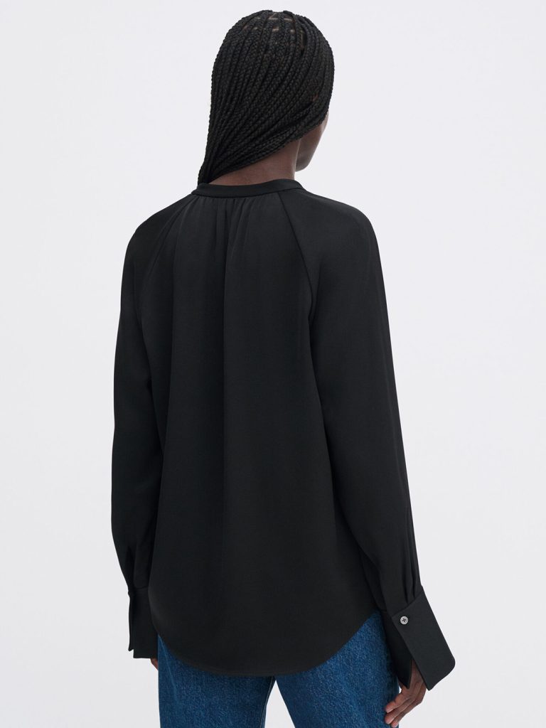 A1786-Gathered-Raglan-Blouse-Filippa-K-Black-Back