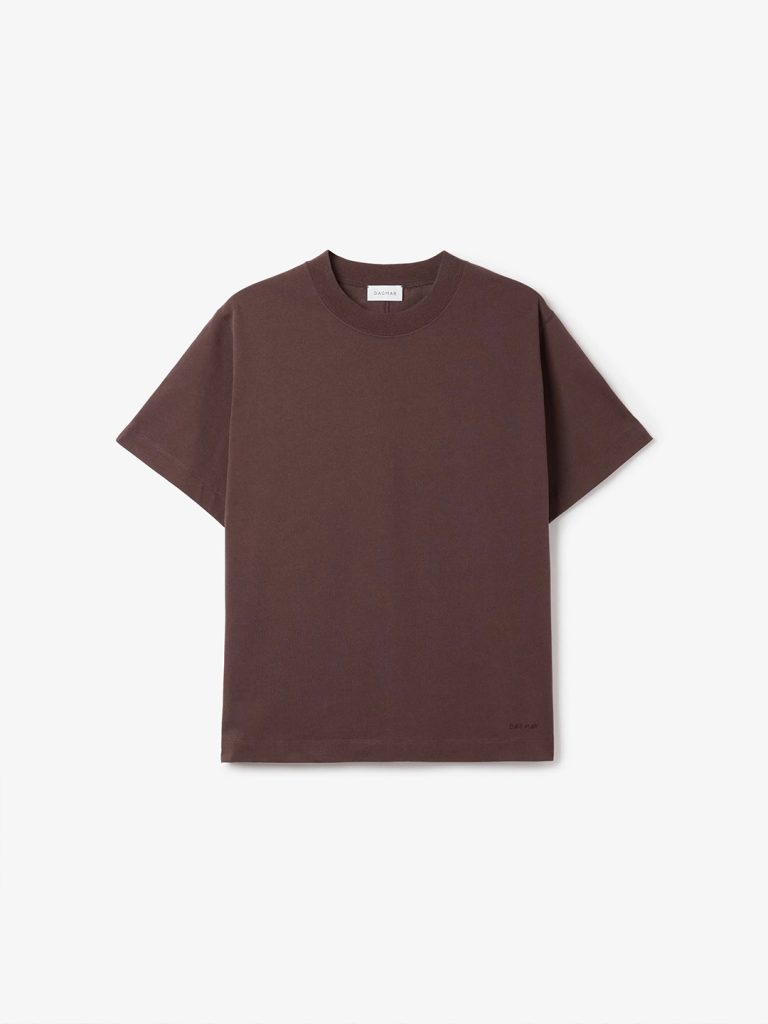A1787-Oversized-Cotton-Tee-House-of-Dagmar-Chocolate-Brown-Front-Flat-Lay
