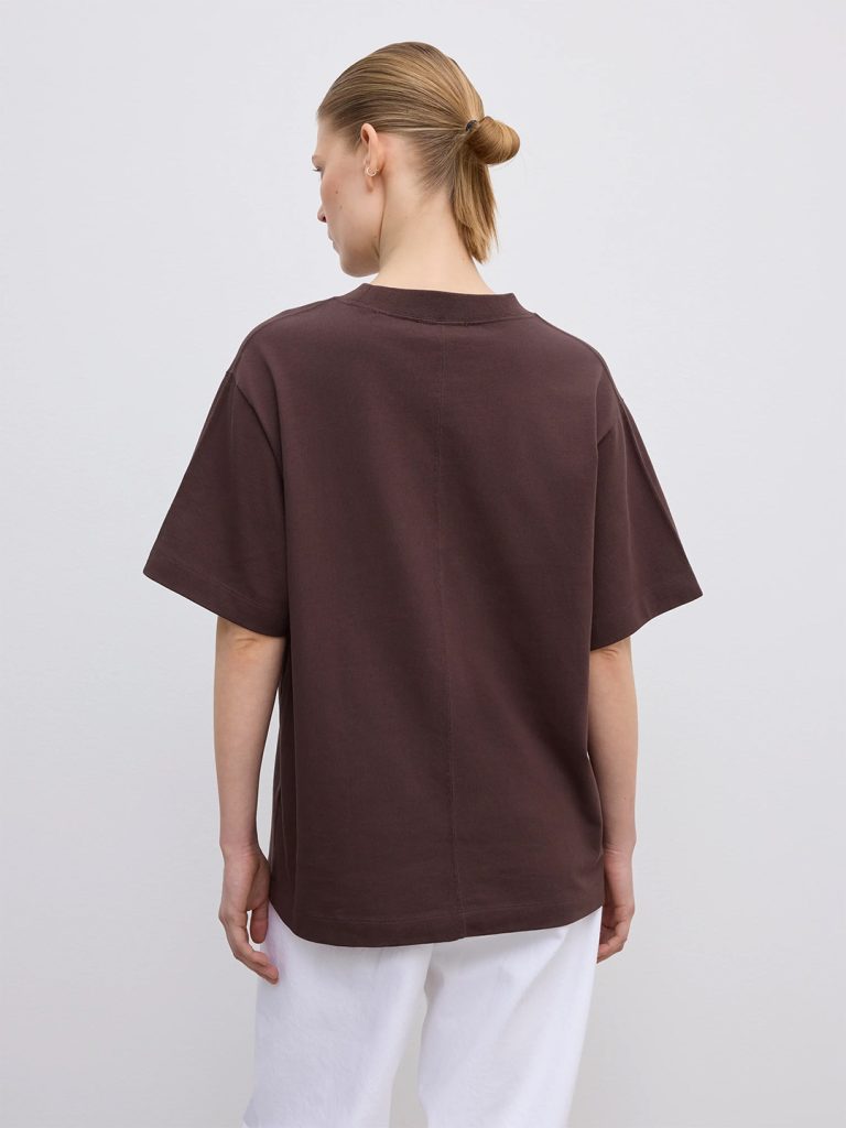 A1787-Oversized-Cotton-Tee-House-of-Dagmar-Chocolate-Brown-Front-Full-Back