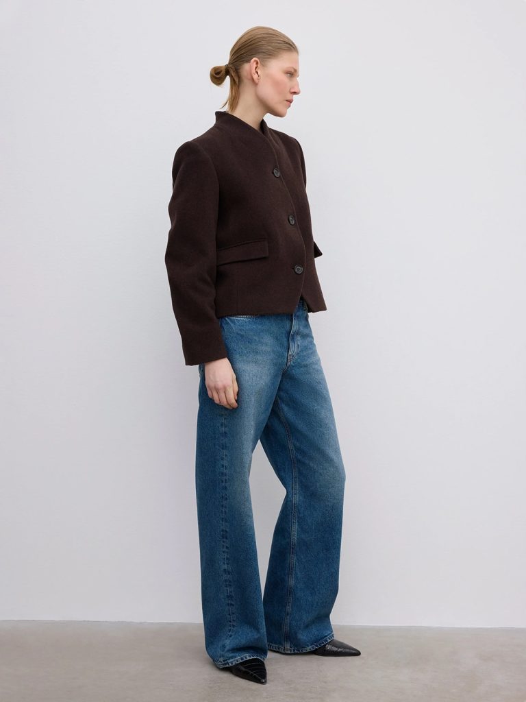 A1793-Short-Curved-Jacket-House-of-Dagmar-Chocolate-Brown-Side-Full-Body