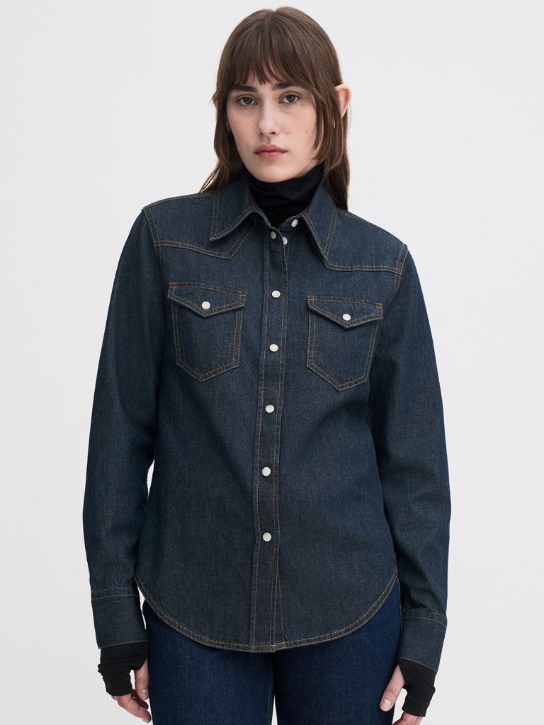 A1794-Classic-Denim-Shirt-Filippa-K-Rinsed-Blue-Wash-Front