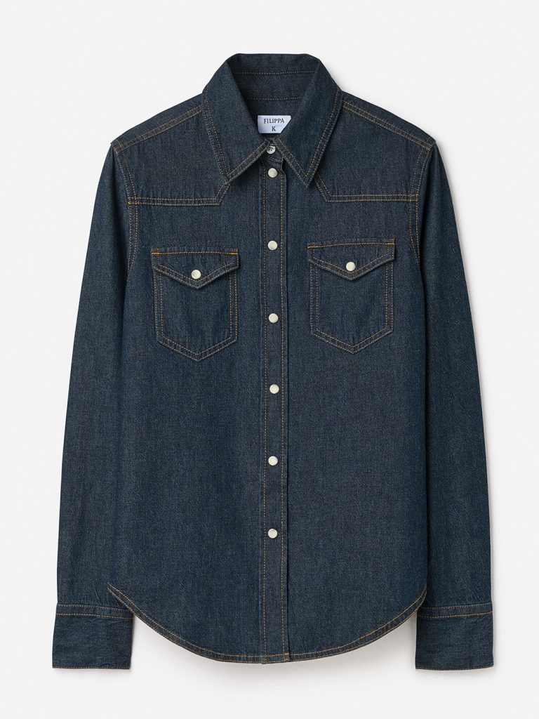 A1794-Classic-Denim-Shirt-Filippa-K-Rinsed-Blue-Wash-Front-Flat-Lay