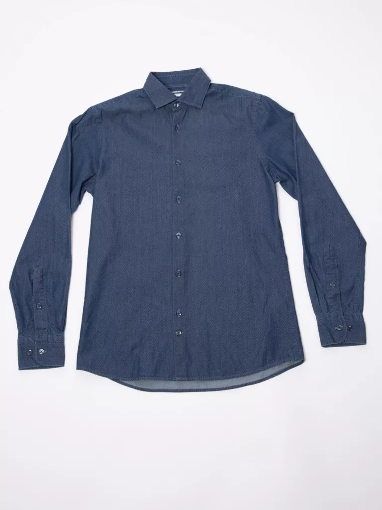 B0472-Daniel-CA-Printed-Indigo-Shirt-J-Lindeberg-Power-Blue-Front-Flat-Lay