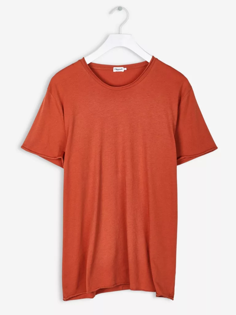B0710-Roll-Neck-Tee-Filippa-K-Rust-flat-lay