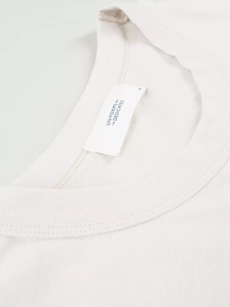 B1032-Classic-Tee-Uniforms-for-the-Dedicated-Sand-close-up-neck