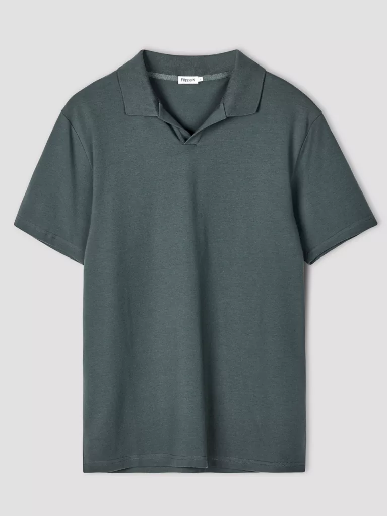 B1112-Lycra-Polo-T-Shirt-Filippa-K-Stone-Green-Flat-Lay