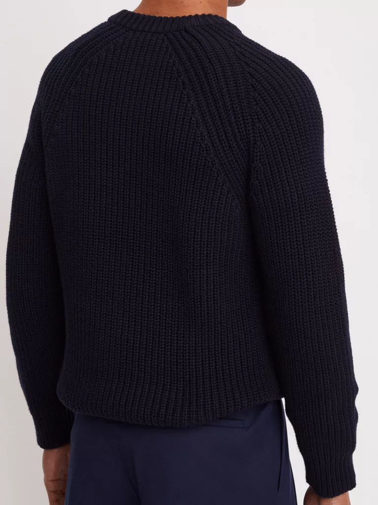 B1127-Chunky-Rib-Cotton-R-neck-Sweater-Filippa-K-Navy-Back