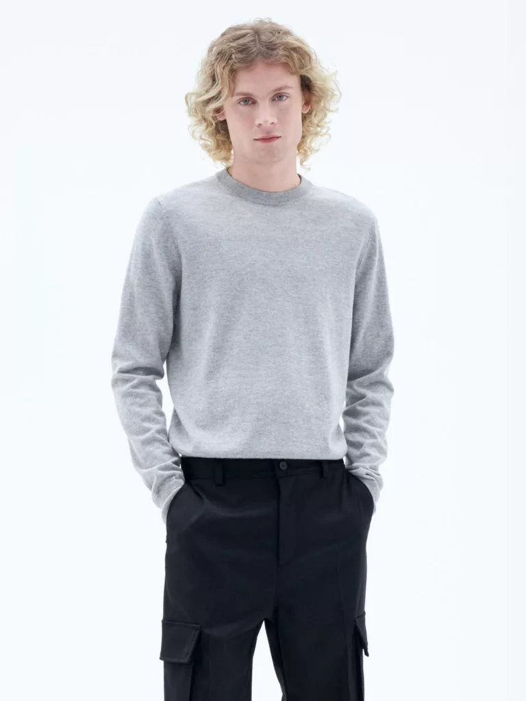 B1157-Cotton-Merino-Sweater-Filippa-K-Lt-Grey-Melange-front