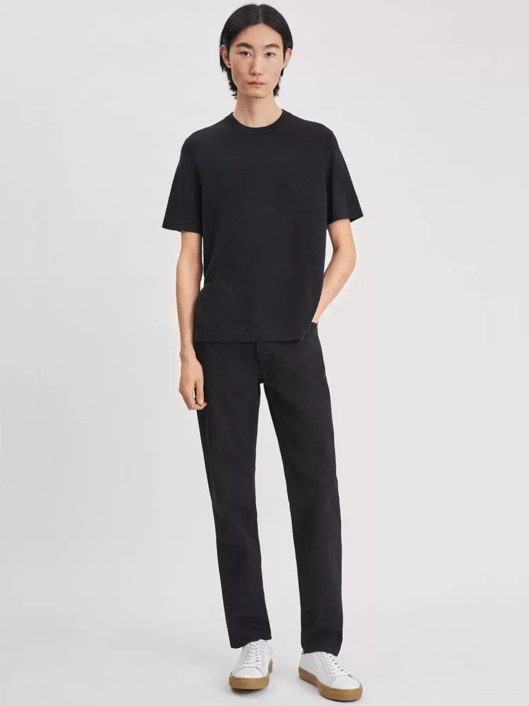 B1217-Knitted-T-shirt-Filippa-K-Black-Full-Body-Front