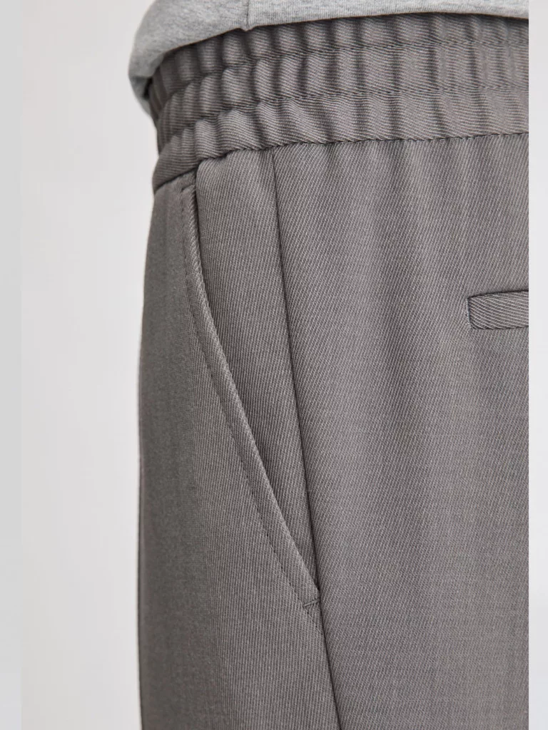 B1252-Terry-Cropped-Trouser-Filippa-K-Mid-Grey-Front-Close-Up-Waist