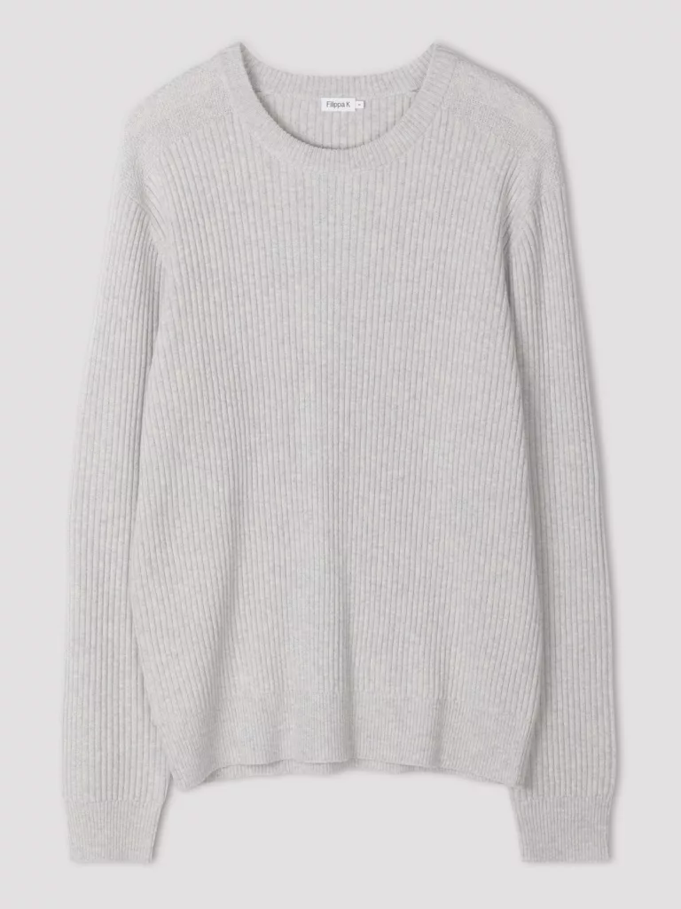 B1279-Benny-Sweater-Filippa-K-Sterling-Grey-Front-Flat-Lay