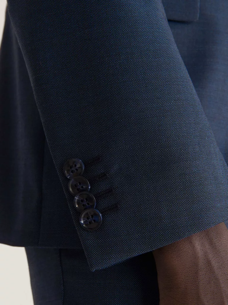 B1294-Jil-9-Blazer-Tiger-of-Sweden-Country-Blue-Front-Side-Close-Up-Sleeve