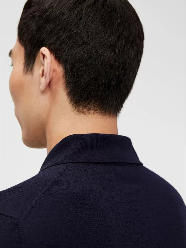 B1334-Noel-Silk-Wool-Mix-Polo-Shirt-J-Lindeberg-JL-Navy-Back-Close-Up-Collar
