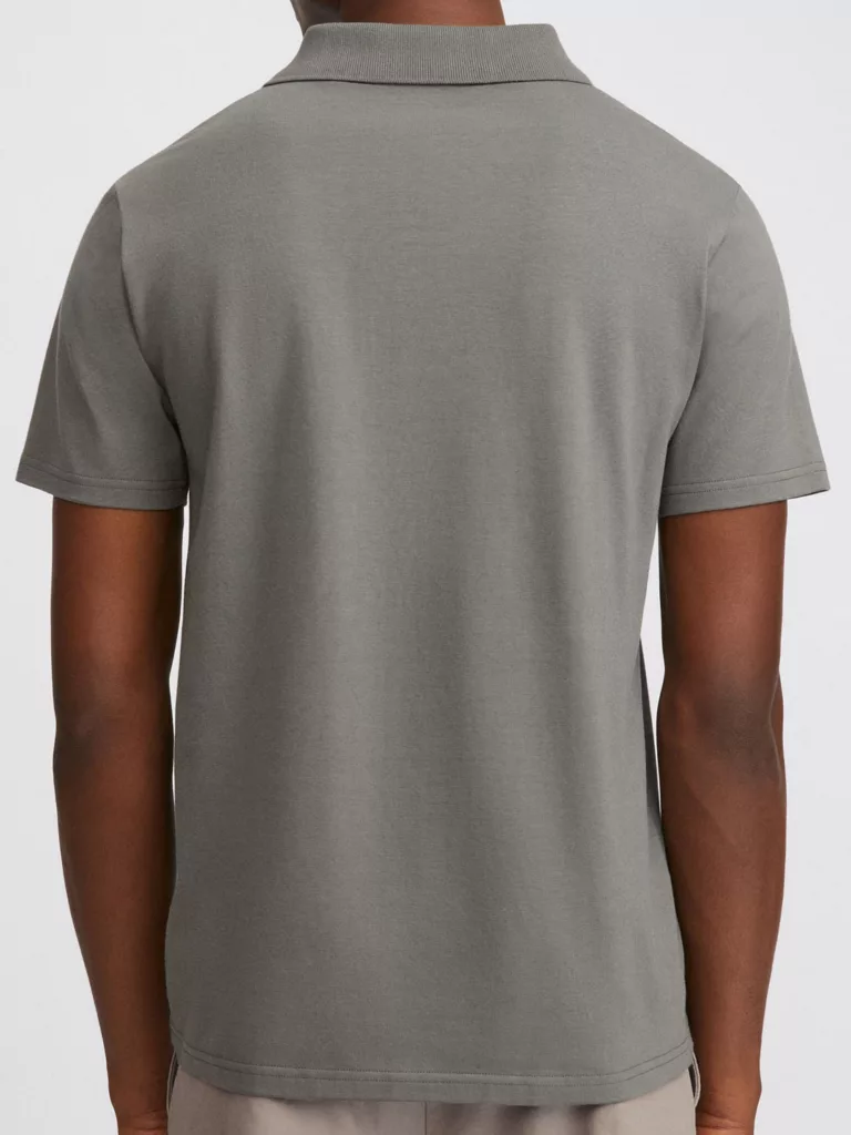 B1355-Lycra-Polo-T-Shirt-Filippa-K-Green-Grey-Back