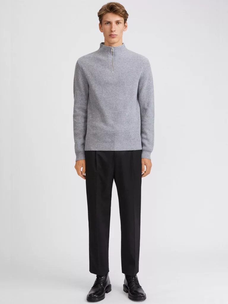 B1360-Harrod-Sweater-Filippa-K-Warm-Grey-Melange-Front-Full-Body
