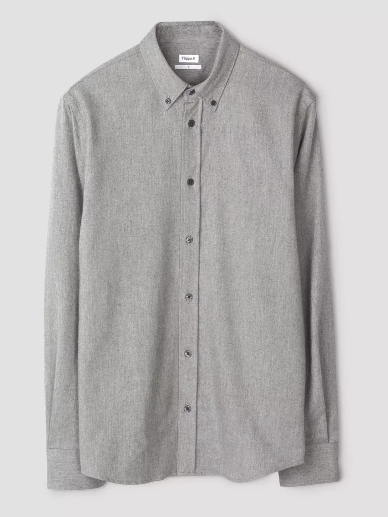 B1362-Lewis-Flannel-Shirt-Filippa-K-Grey-Melange-Front-Flat-Lay