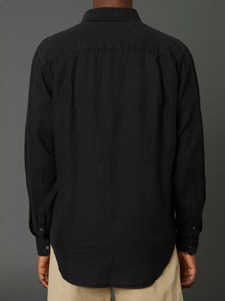 B1388-Air-Clean-Linen-Shirt-Hope-Sthlm-Black-Back-Fabric