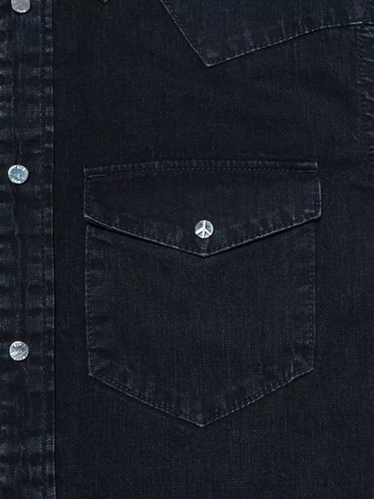 B1409-Jeans-Shirt-5-Blk-Dnm-Freeman-Black-Front-Close-Up