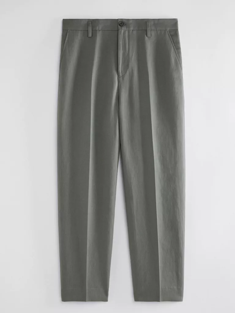 B1410-Mateo-Linen-Trouser-Filippa-K-Green-Grey-Front-Flat-Lay
