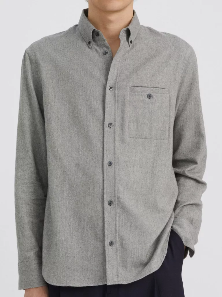B1428-Zachary-Flannel-Shirt-Filippa-K-Grey-Melange-Front
