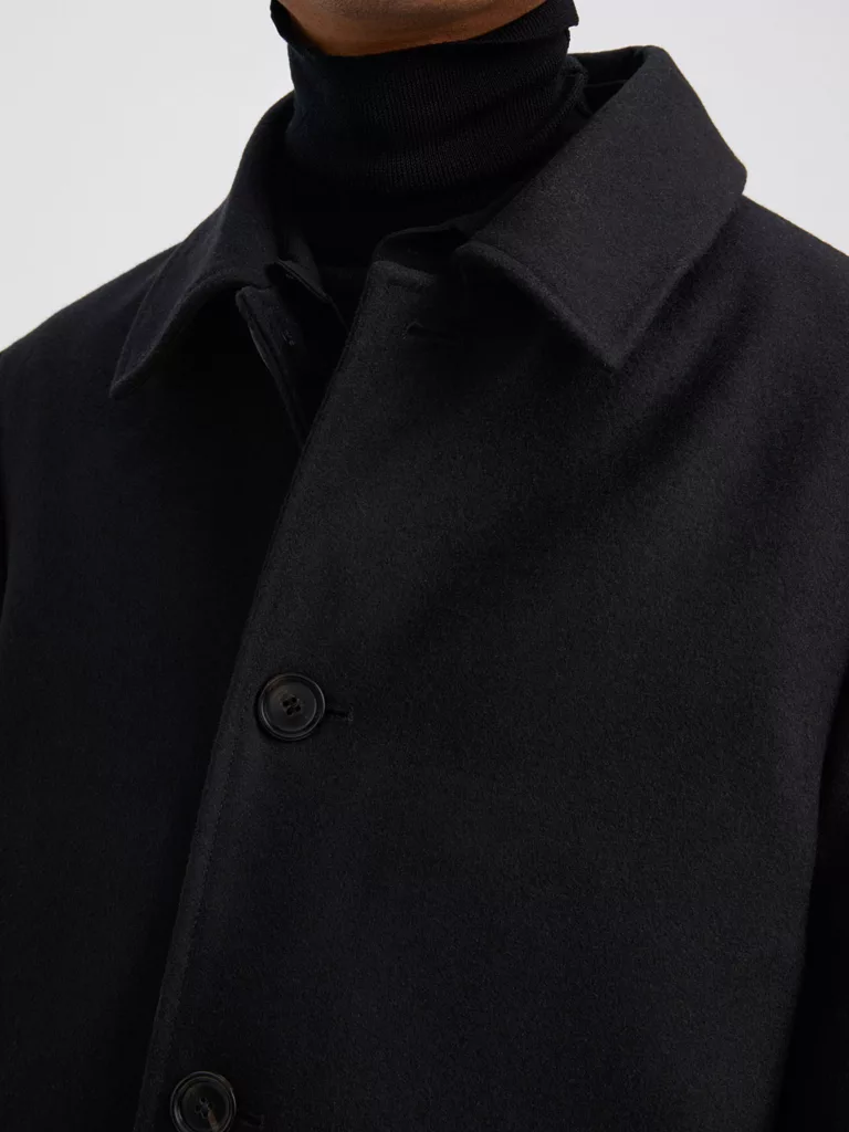 B1429-Auckland-Coat-Filippa-K-Black-Front-Close-Up-Collar
