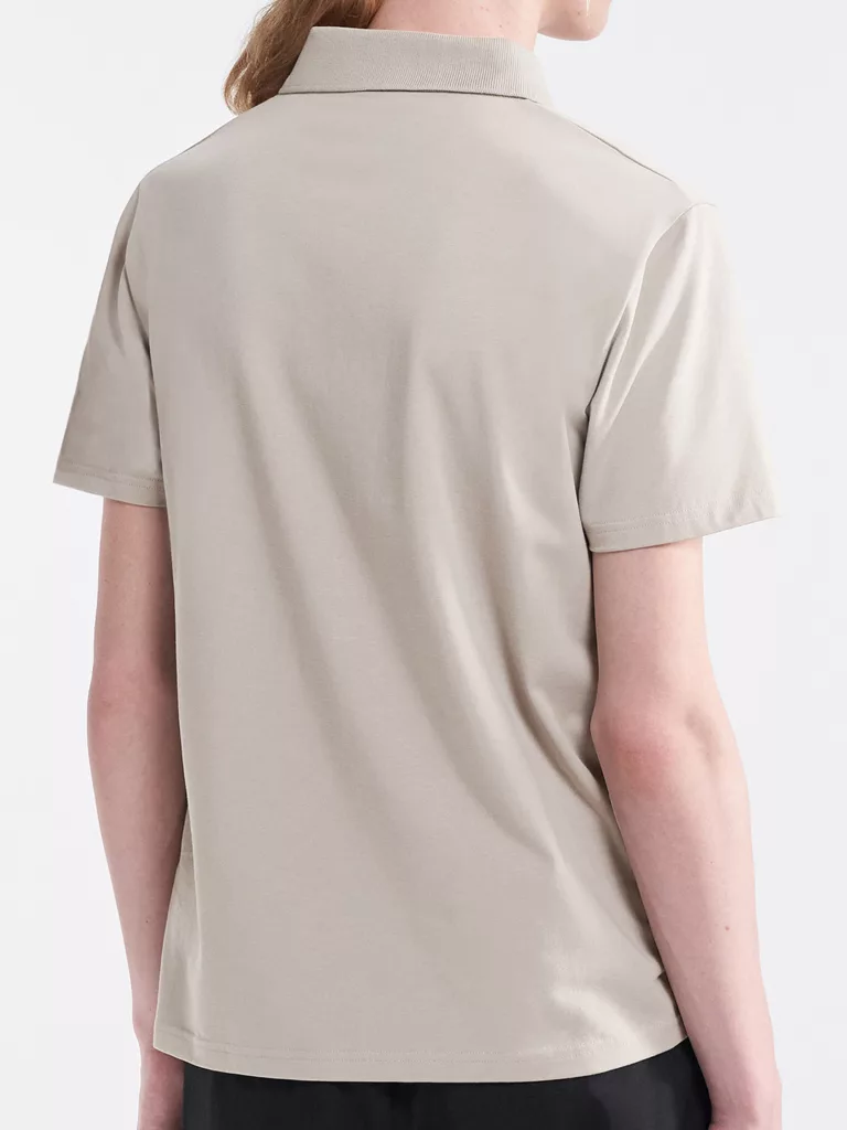 B1487-Lycra-Polo-T-Shirt-Filippa-K-Grey-Beige-Back