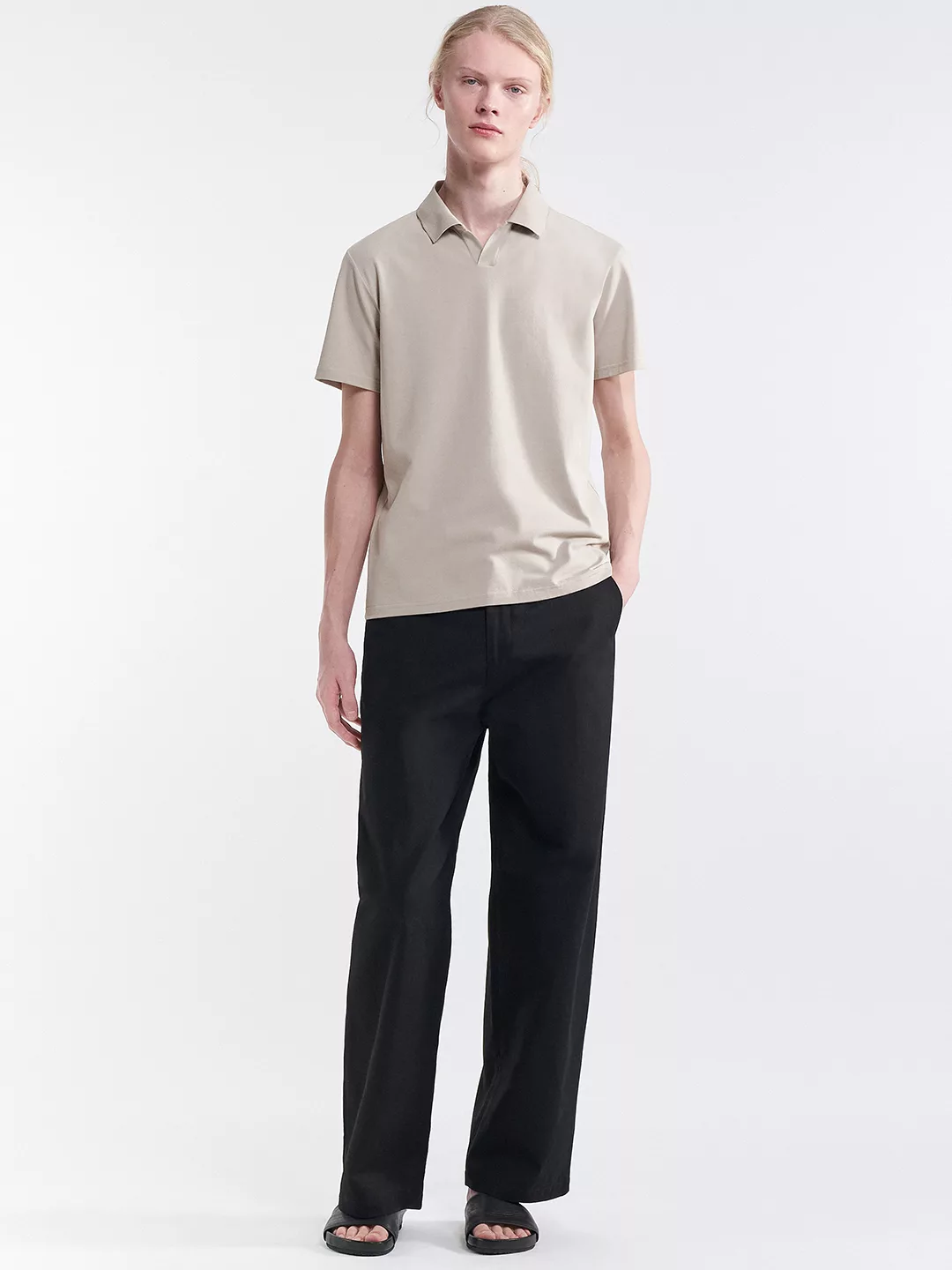 Stretch Cotton Polo T-Shirt