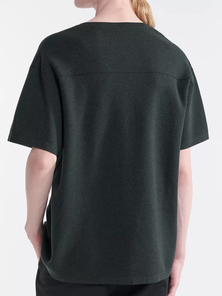 B1488-Arlo-knitted-T-shirt-Filippa-K-Dk-Spruce-Melange-Back