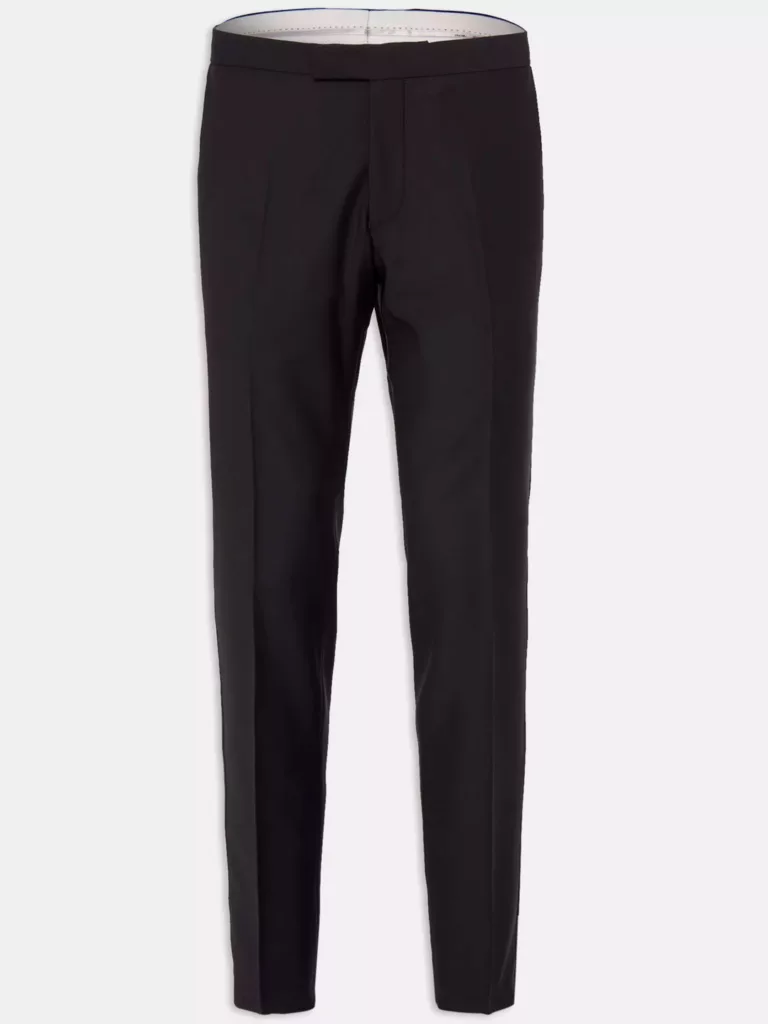 B1499-Devon-Trousers-Oscar-Jacobson-Black-Front-Flat-Lay