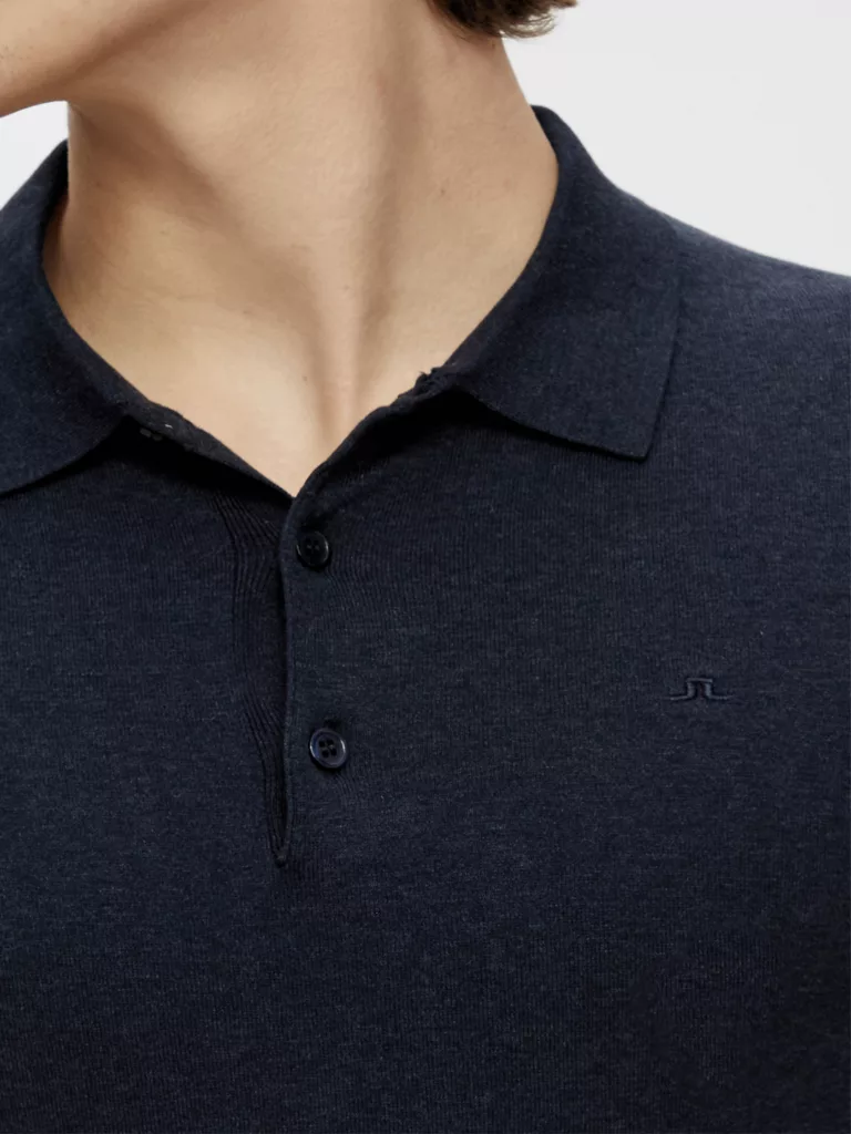 B1584-Rowan-Mesh-Knit-LS-Polo-J-Lindberg-JL-Navy-Front-Close-Up-Neck