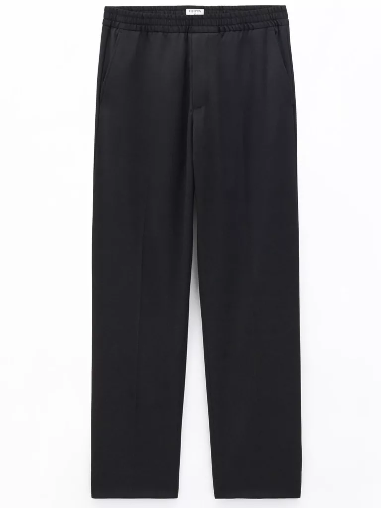 B1610-Relaxed-Wool-Trousers-Filippa-K-Black-Front-Flat-Lay