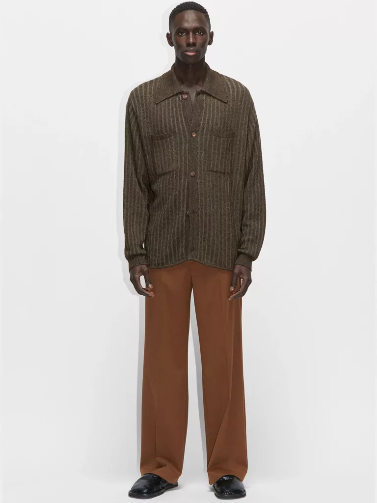 B1625-Sling-Knit-Shirt-HOPE-Dk-Khaki-Front-Full-body-jpg