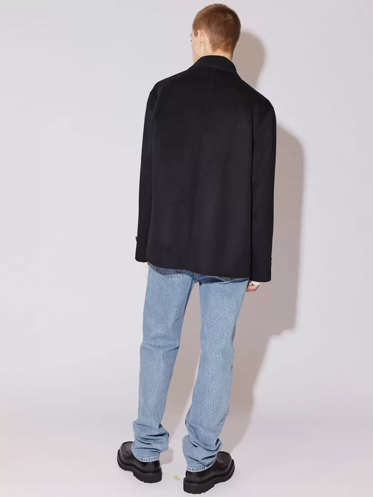 B1632-Wool-Cashmere-Jacket-Filippa-K-Black-Full-Body-Back-2
