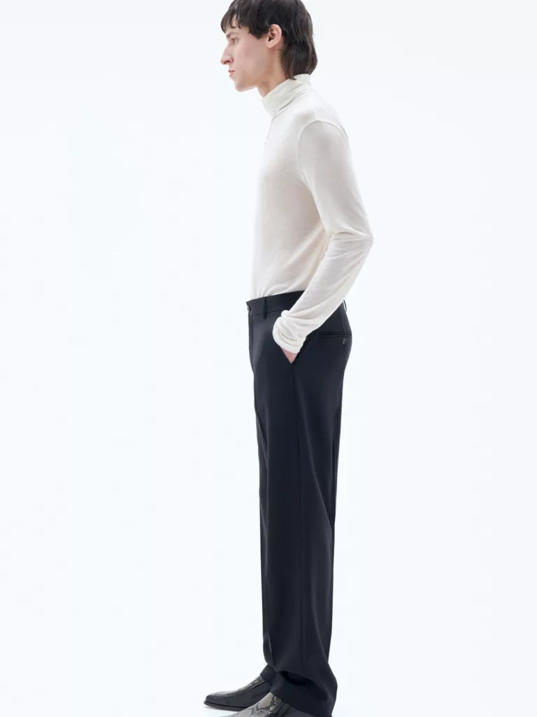 B1634-Straight-Wool-Trousers-Filippa-K-Black-Full-Body-Side