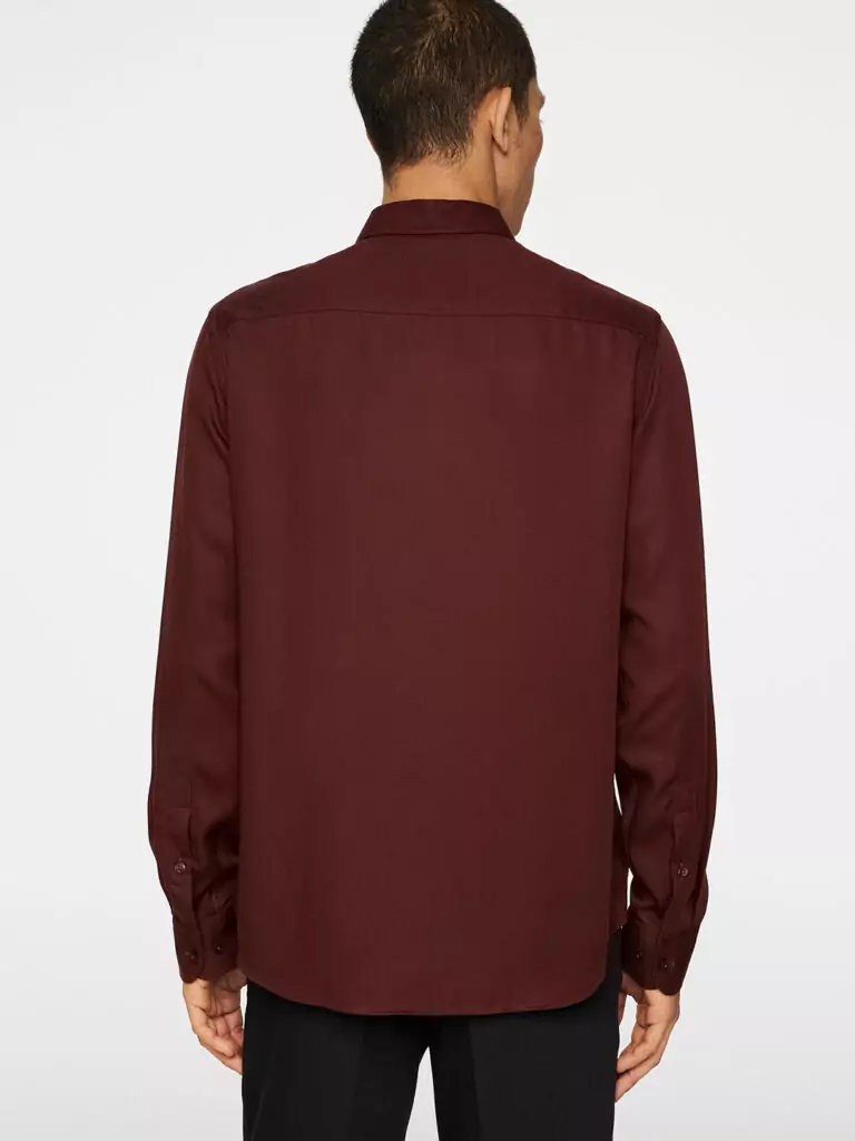 B1638-Slim-LS-Comfort-Tencel-Shirt-JLindeberg-Bitter-Chocolate-Back