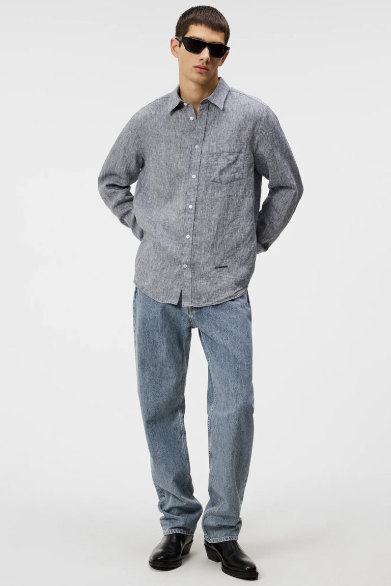 B1663-Slim-LS-Linen-Shirt-JL-JLNavy-Full-Body-Front