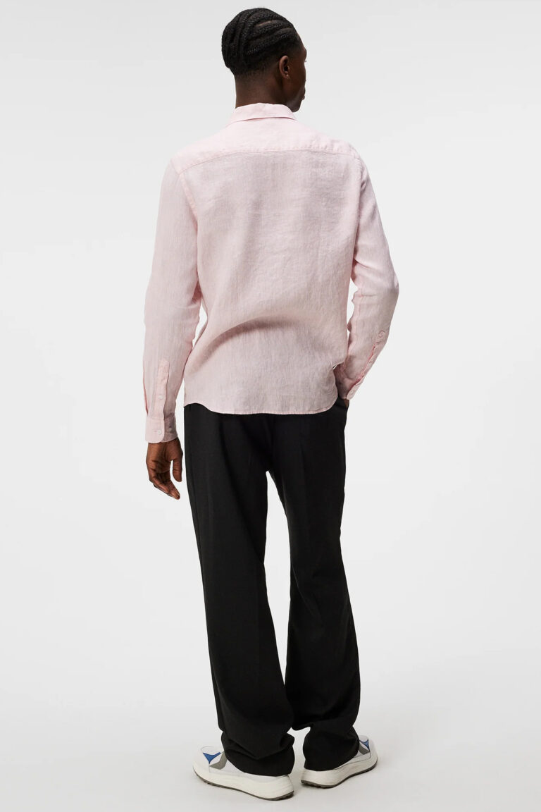 B1663-Slim-LS-Linen-Shirt-JL-Powder-Pink-Full-Body-Back