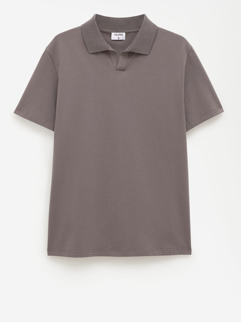 B1666-Stretch-Cotton-Polo-T-Shirt-FK-Dark-Sage-Flat-Lay