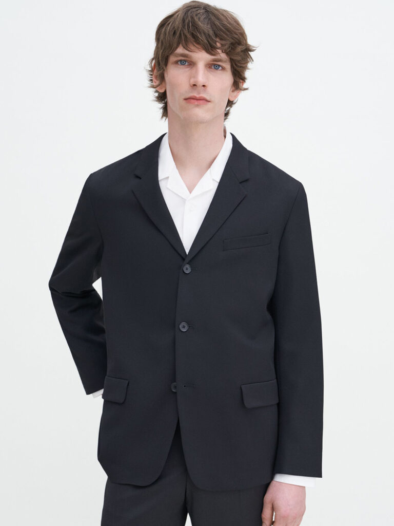 B1669-Lightweight-Twill-Blazer-FK-Black-Front