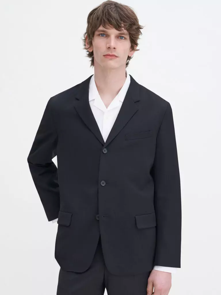 B1669-Lightweight-Twill-Blazer-FK-Black-Front