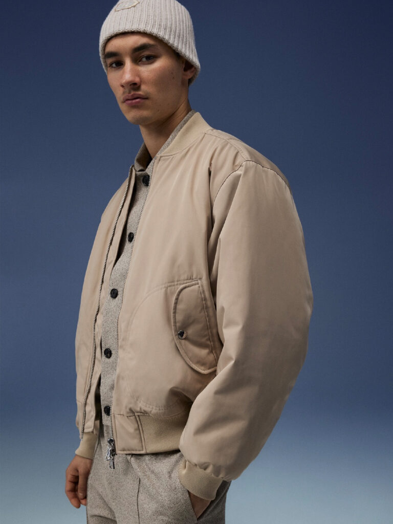 B1679-Bradley-Bomber-Jacket-J-Lindeberg-Moonbeam-Side-Half-Body-Model