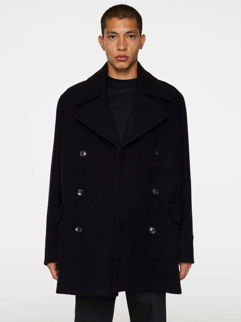 B1681-Arno-Double-Breasted-Coat-J-Lindeberg-Black-Front