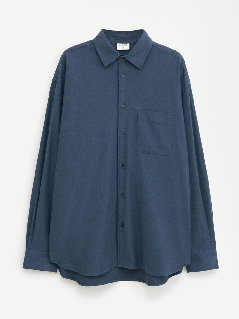 B1684-Relaxed-Cotton-Shirt-Filippa-K-Dawn-Blue-Front-Flat-Lay