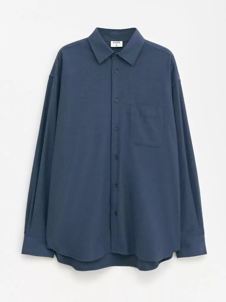 B1684-Relaxed-Cotton-Shirt-Filippa-K-Dawn-Blue-Front-Flat-Lay