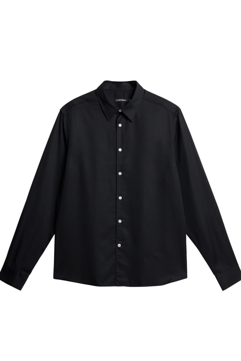 B1694-Slim-Fit-Tencel-Shirt-JLindeberg-Black-Flat-Lay