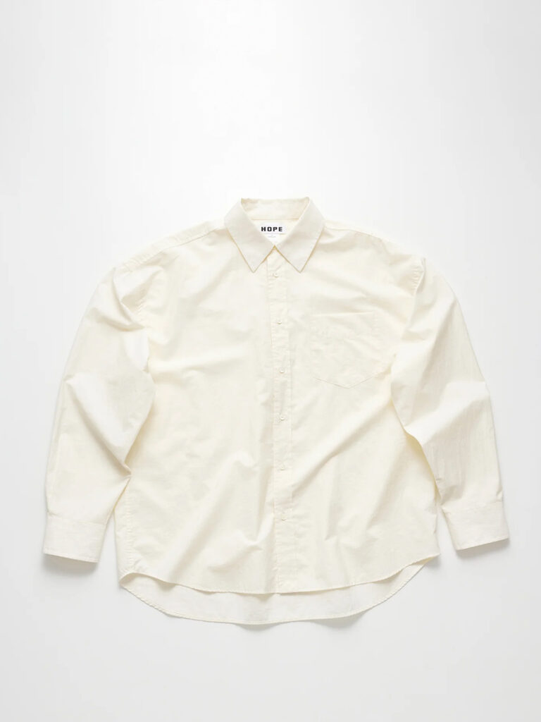 B1700-Room-Shirt-HOPE-Raw-White-Flat-Lay