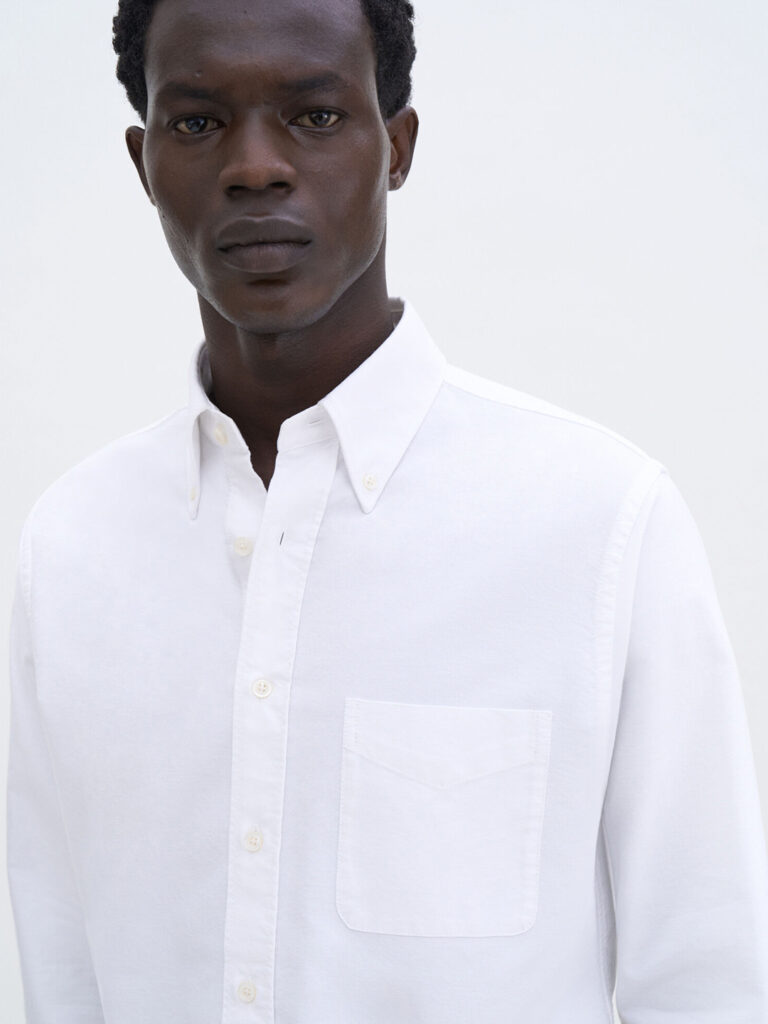 B1707-Slim-Oxford-Cotton-Shirt-Filippa-K-White-Front-Close